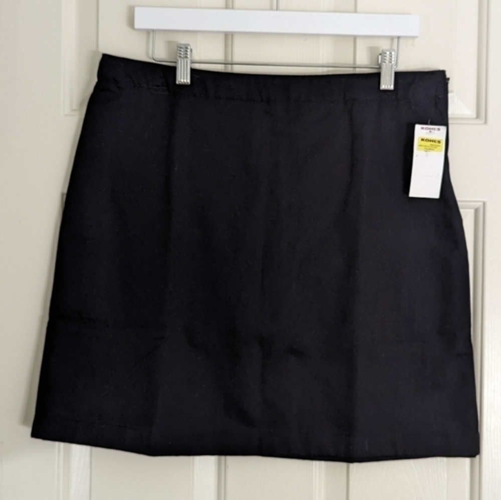 Lands' End Black Uniform Skort Side Zip Girls Size 14+ Top Of‎ Knee NWT - Picture 13 of 13